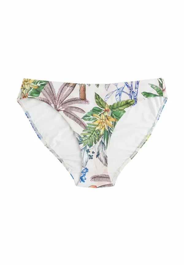 Трусы бикини с высокой талией Next, cream/navy parrot print, кремовый/темно-синий с принтом попугай