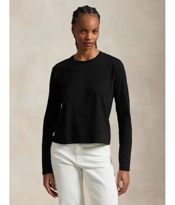 Блузка ESY regular fit Polo Ralph Lauren, черный