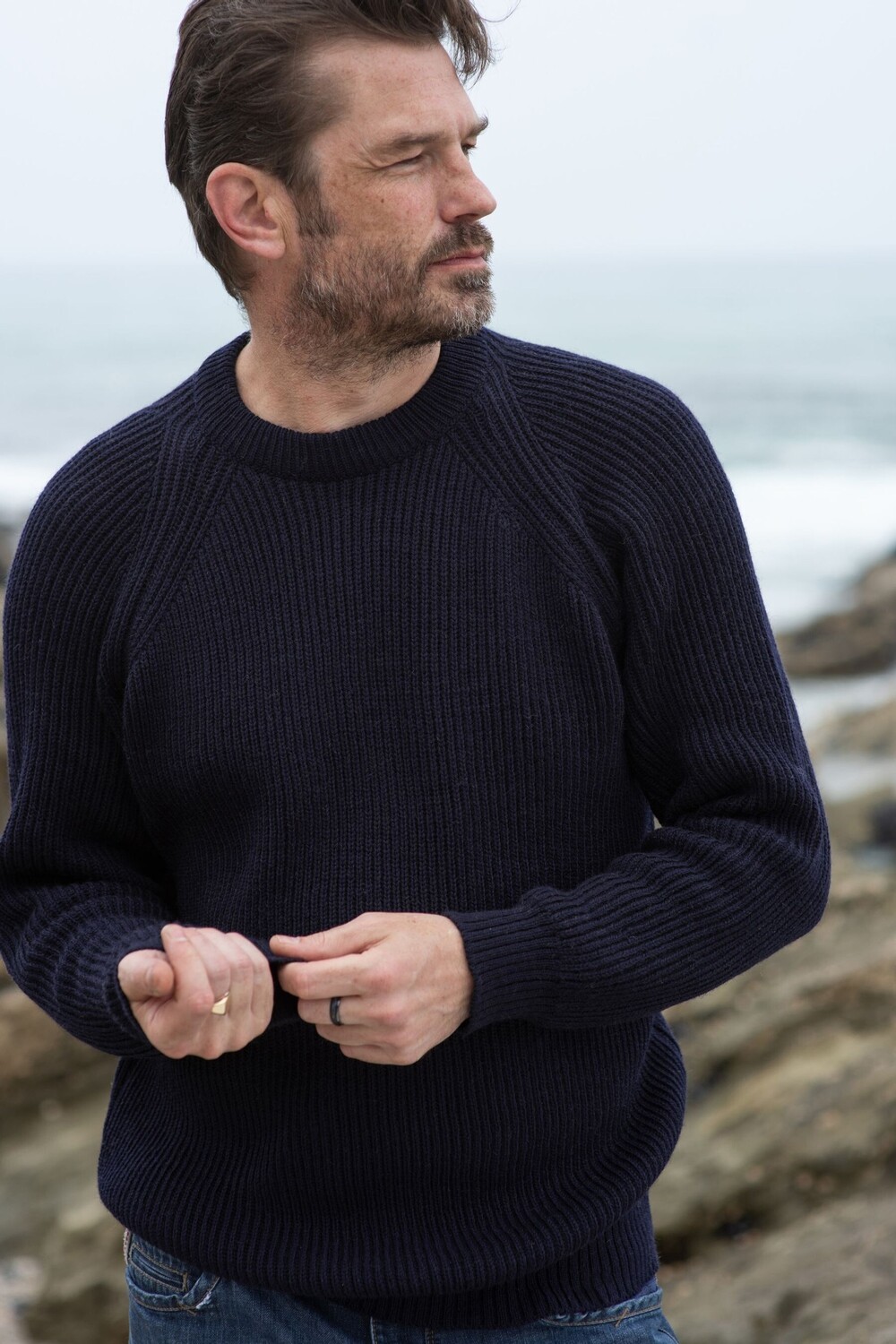 

Celtic & Co Fisherman синий мужской свитер в рубчик Celtic & Co. , синий