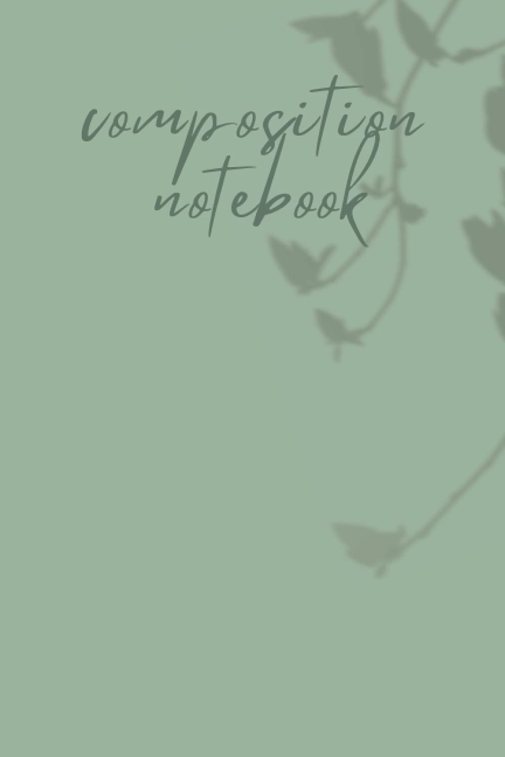 

composition notebook green with flower in back: beautiful Gift Log the perfect place to keep track of grad gifts (Independently published)