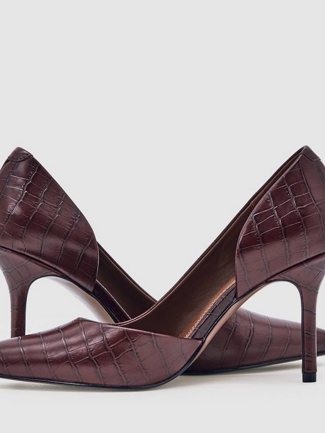Туфли-лодочки Layla на шпильке из кожи Reiss, Burgundy — фото 2