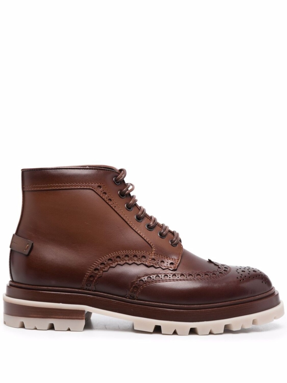 

Santoni ботинки Polacco с брогированием, коричневый