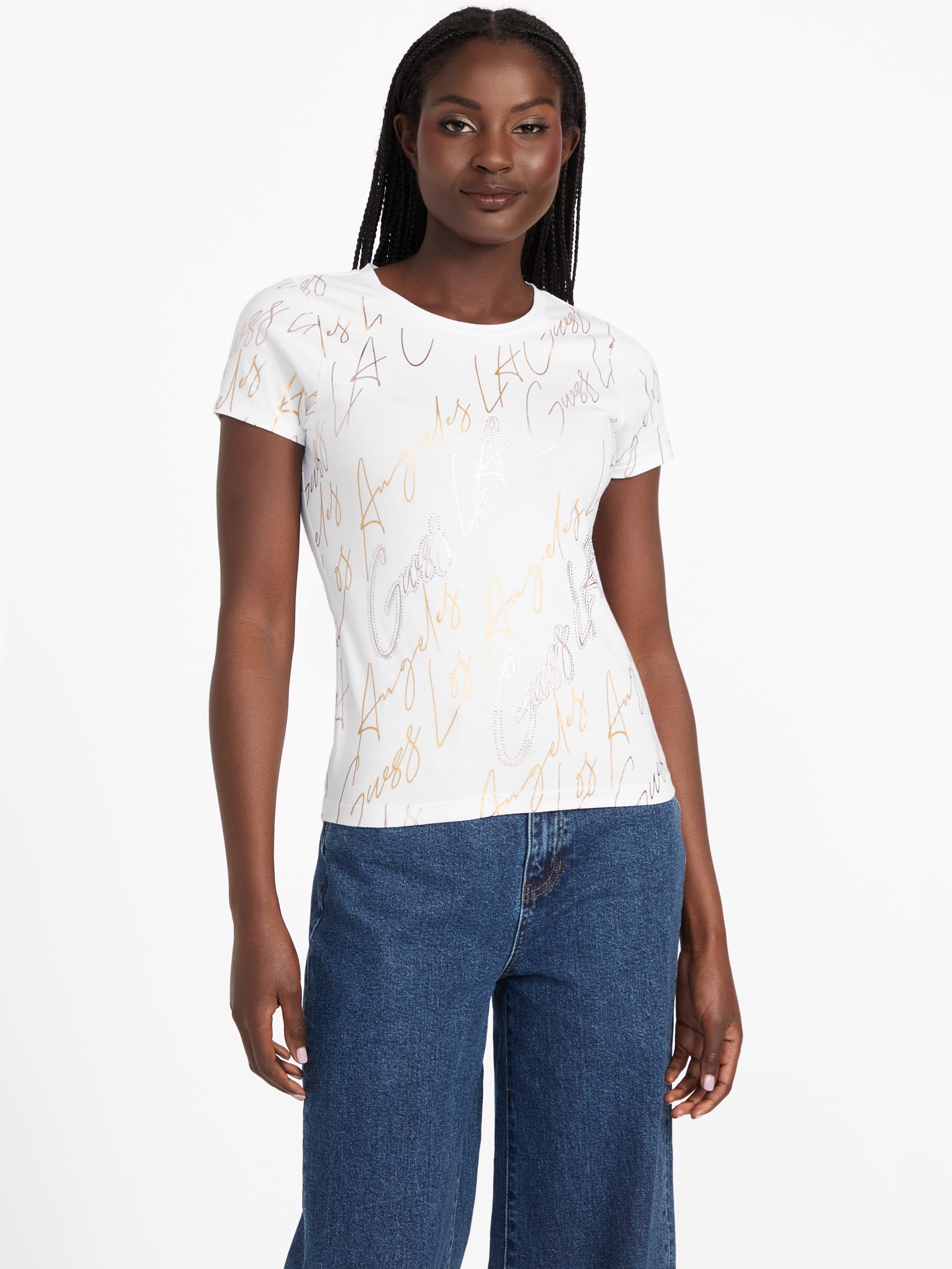 

Фрэнни лонгслив Guess Factory, белый