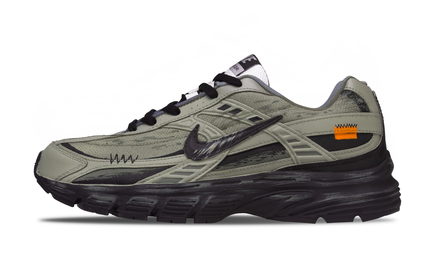 

Nike Initiator Cushioning, Wear Resistant Low top Running Shoes мужские серый черный оранжевый