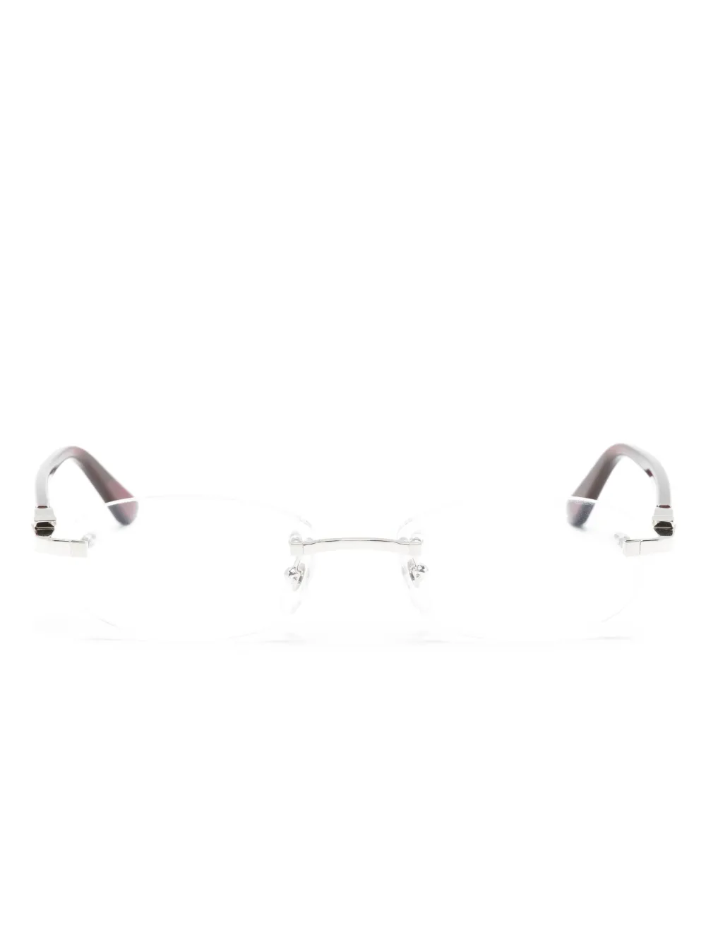 

Очки в безободковой оправе Cartier Eyewear, красный