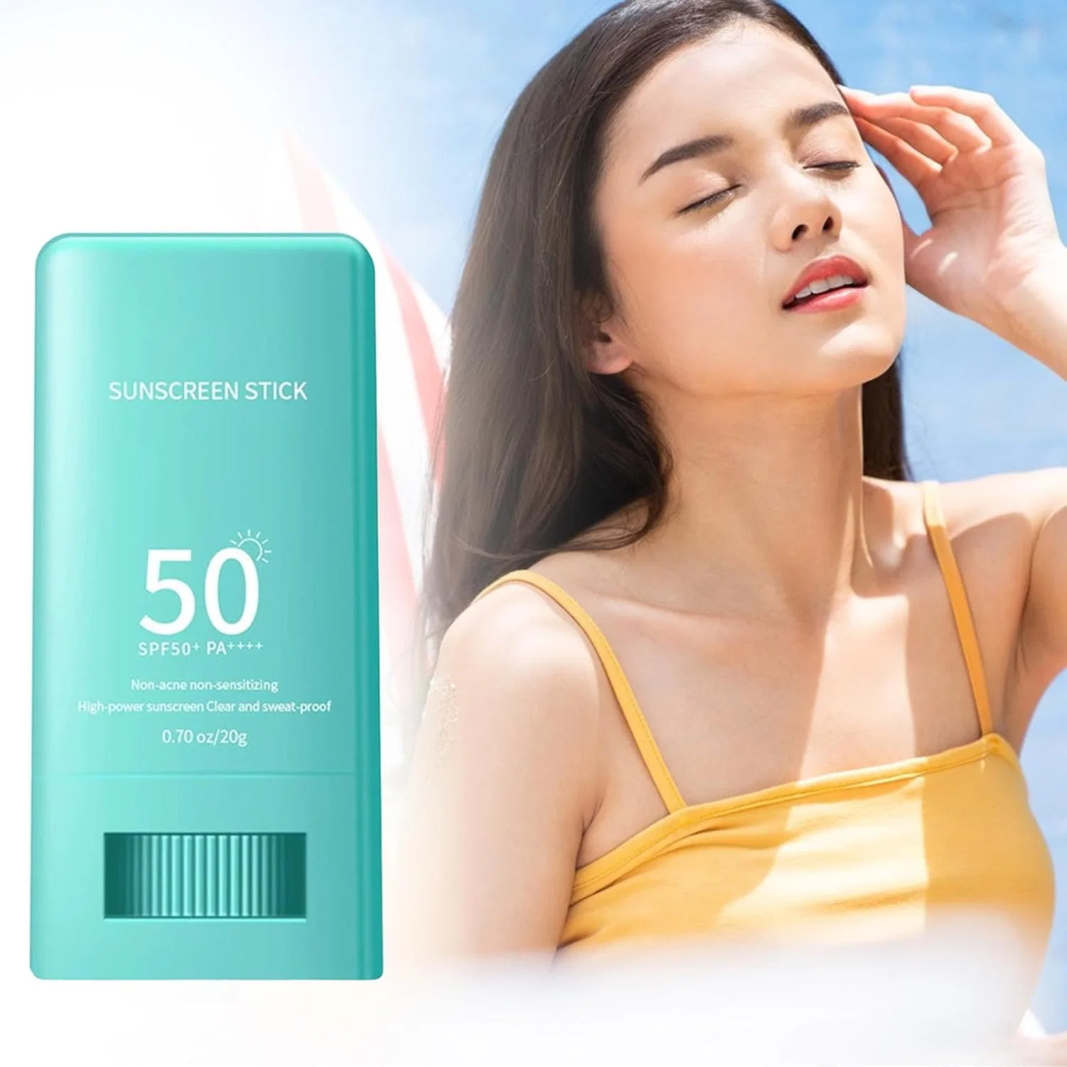 Солнцезащитный стик для лица SPF50+ PA++++, 20 г, синий — фото 3