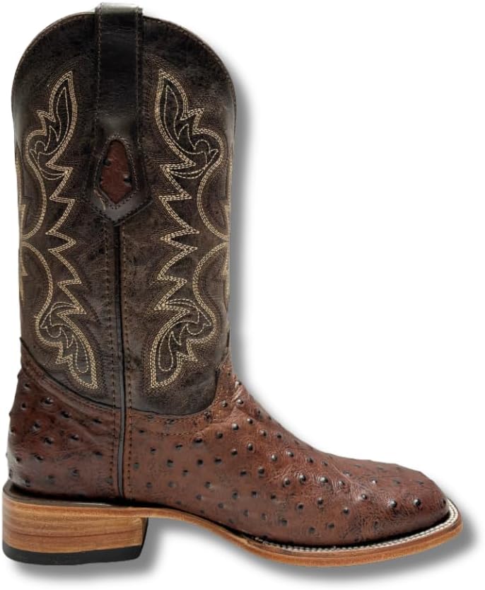 

Кожаные ковбойские сапоги, имитация страусиной кожи, ковбойские сапоги для мужчин Generic, коричневый