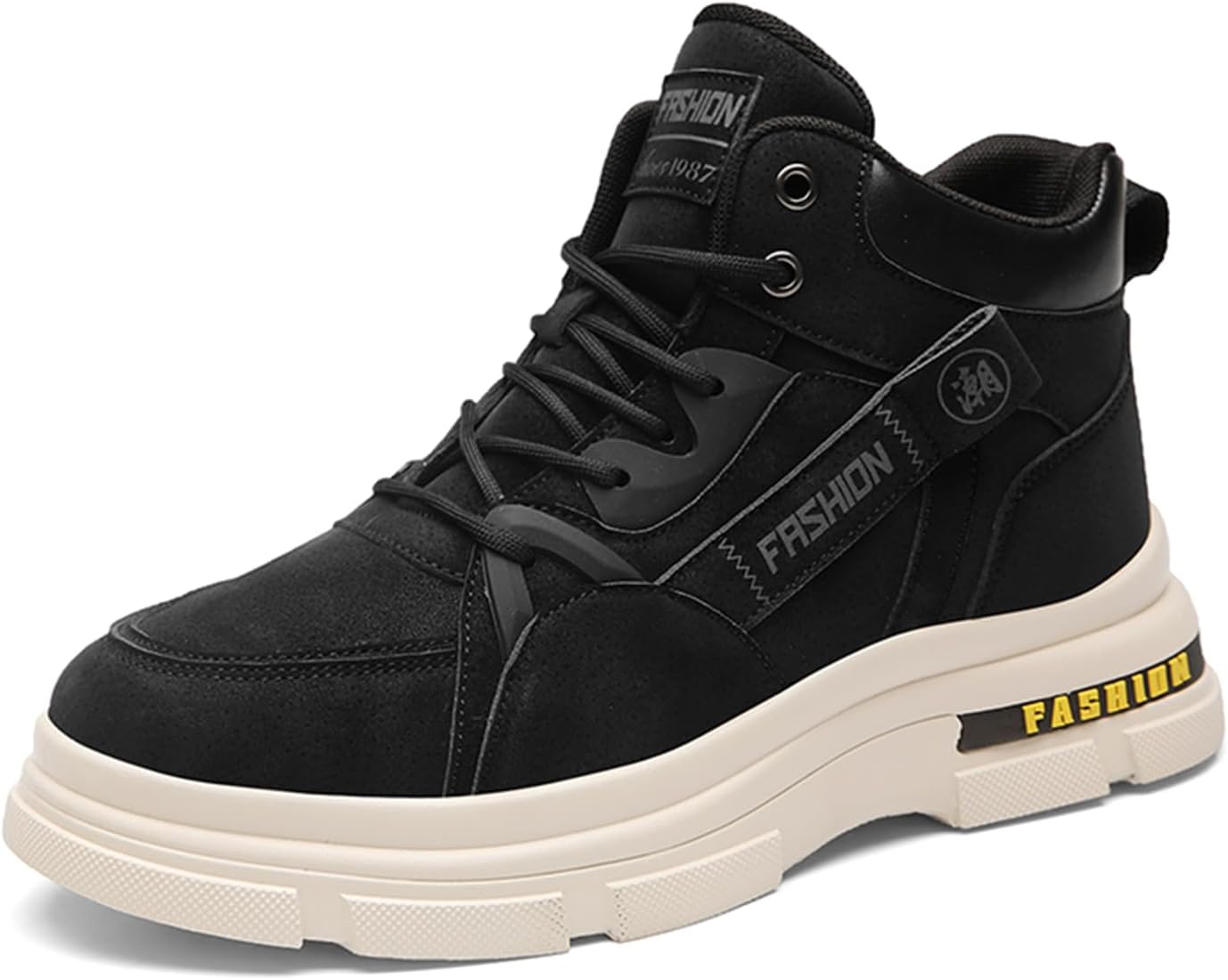 

Мужские модные кроссовки, походные ботинки, повседневные спортивные обувь, кроссовки высокие для мужчин Spwagym, черный