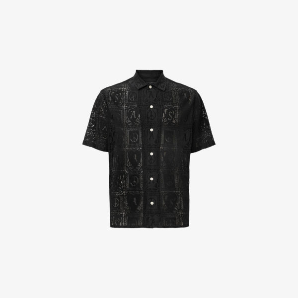 

Нетли кружевная рубашка с короткими рукавами Allsaints, черный