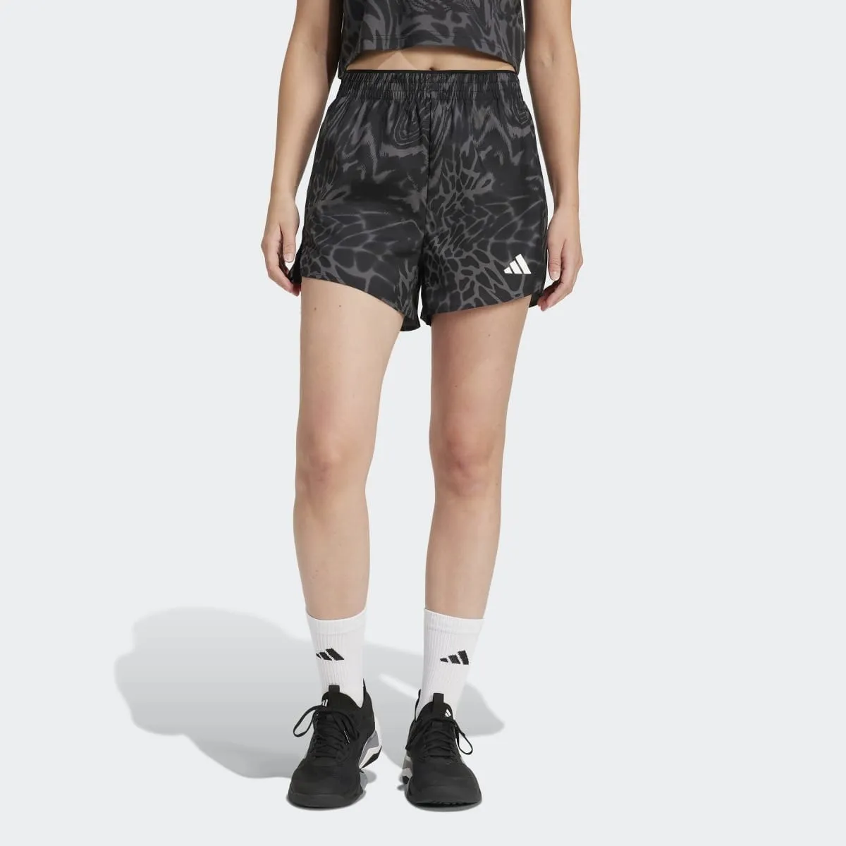 

Женские шорты Train Essentials Allover Print Workout Adidas, черный