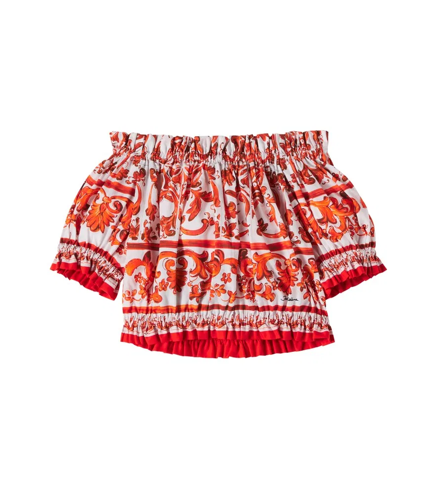 Топ из майолики Dolce&Gabbana Kids, белый