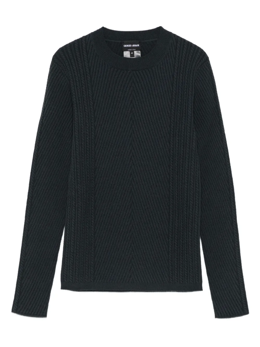 

Свитер с узором в елочку Giorgio Armani, зеленый