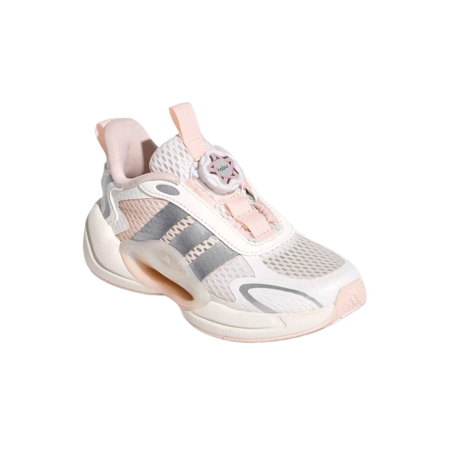 Кроссовки детские из искусственной кожи и текстиля Low top Adidas, Bright White/Metallic Silver/Wonder Quartz — фото 4
