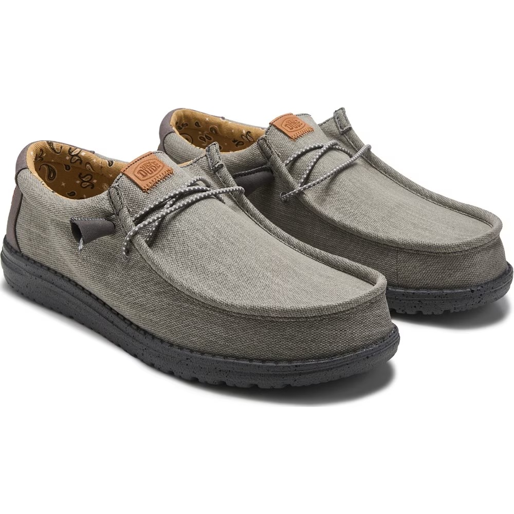 

Слипоны Wally из моющегося холста Heydude, charcoal grey