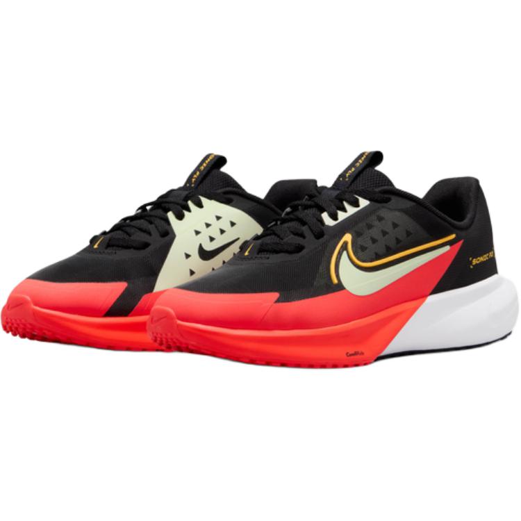 Nike SONIC FLY Удобные дышащие низкие кроссовки для детей, черные, оранжевые, красные, подростковые — фото 4