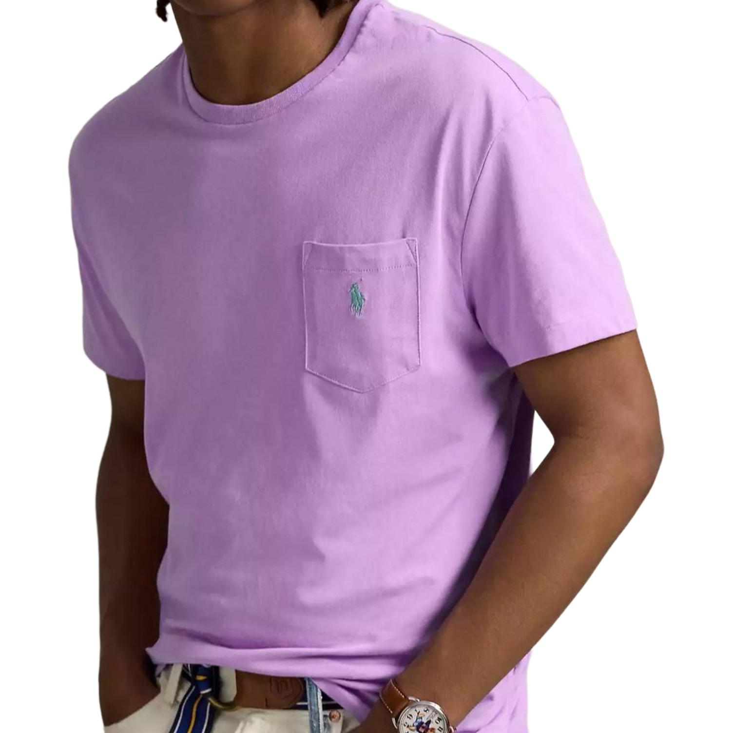 Футболка SS25 мужская Polo Ralph Lauren, фиолетовый — фото 4