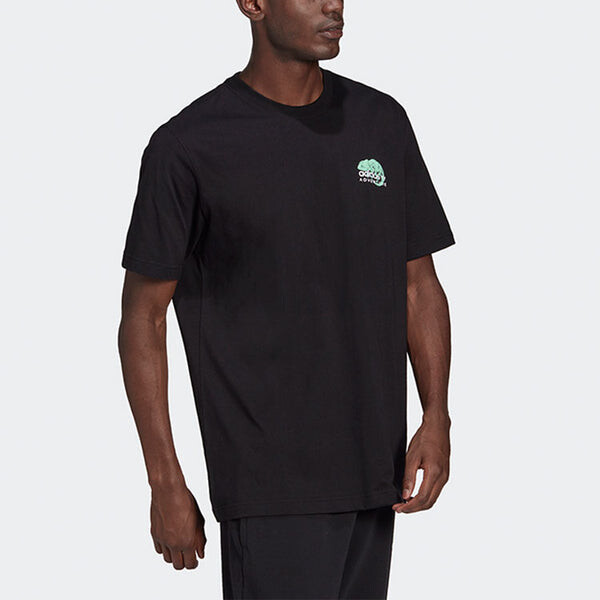 Футболка adidas originals Pckalot Tee Retro Printing Sports Round Neck Short Sleeve Black, мультиколор — фото 4