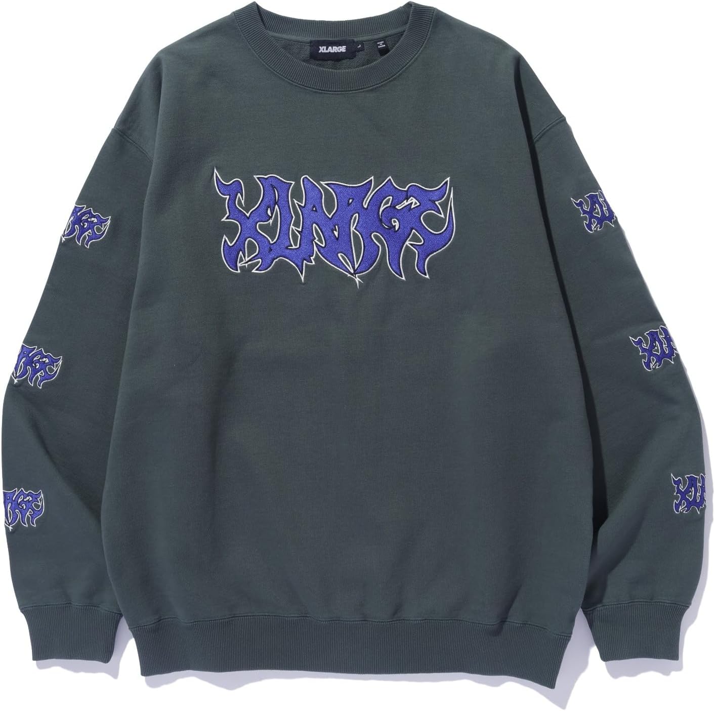 

Мужская толстовка с круглым вырезом и металлическим рисунком, размер XL Xlarge, зеленый