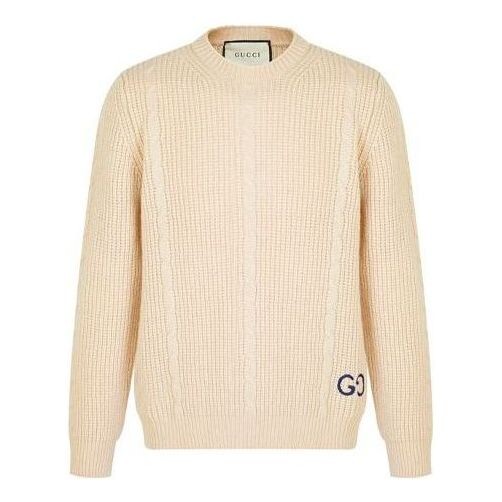 

Свитер waffle-knit gg jumper 'beige' Gucci, бежевый
