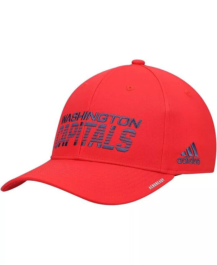 

Мужская красная кепка в раздевалке Washington Capitals 2021 AEROREADY Flex Hat Adidas
