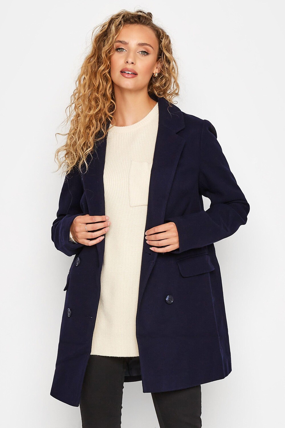 

Высокий двубортный пиджак Long Tall Sally, синий