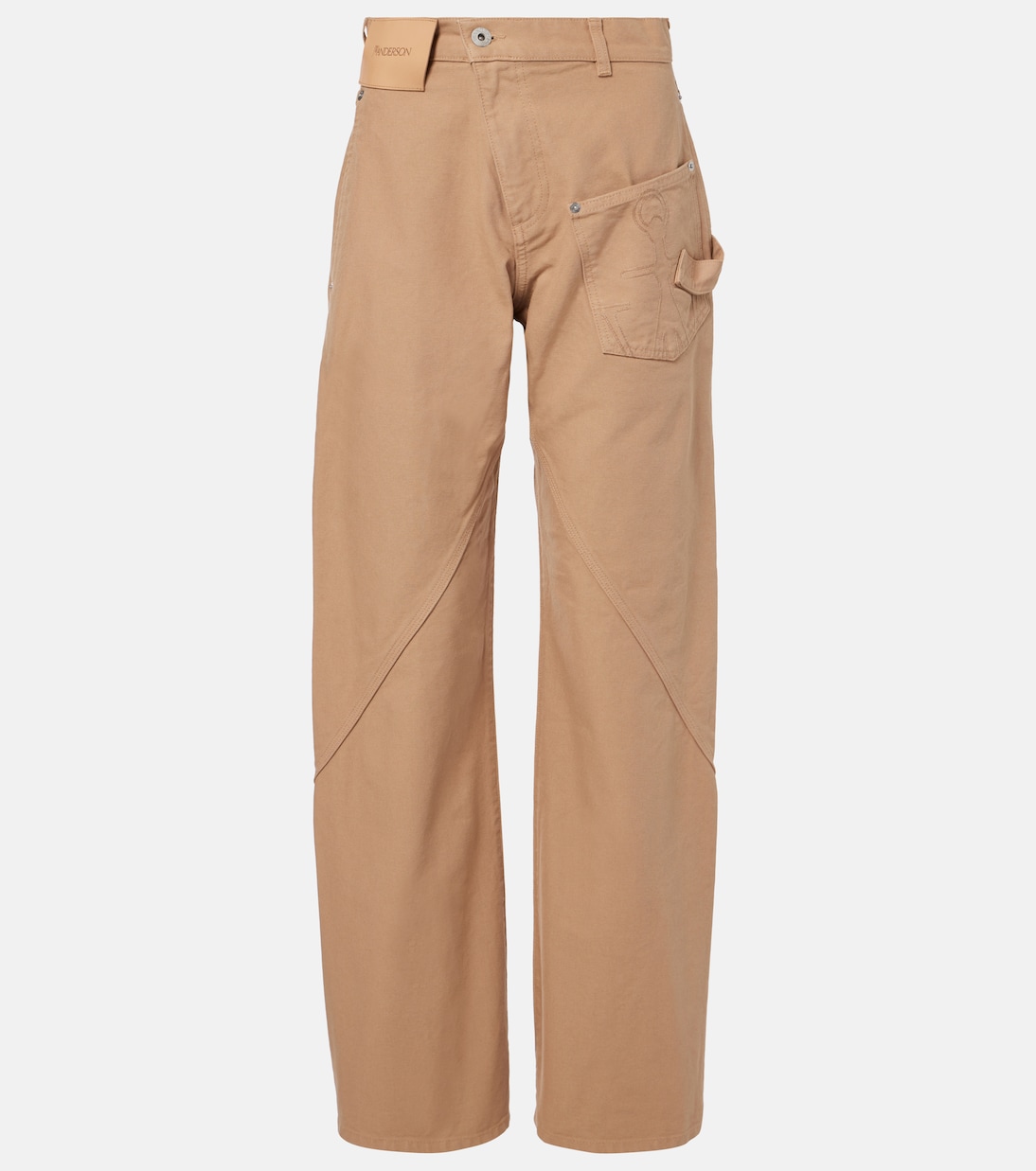 

Широкие брюки из крученой шерсти JW Anderson, Flax