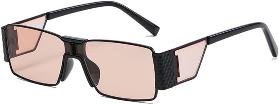 

Солнцезащитные очки в стиле ретро-стимпанк прямоугольной формы для женщин, градиентные линзы, защита от УФ-излучения UV400; солнцезащитные очки в стиле панк для мужчин LANGSER, Black Champagne