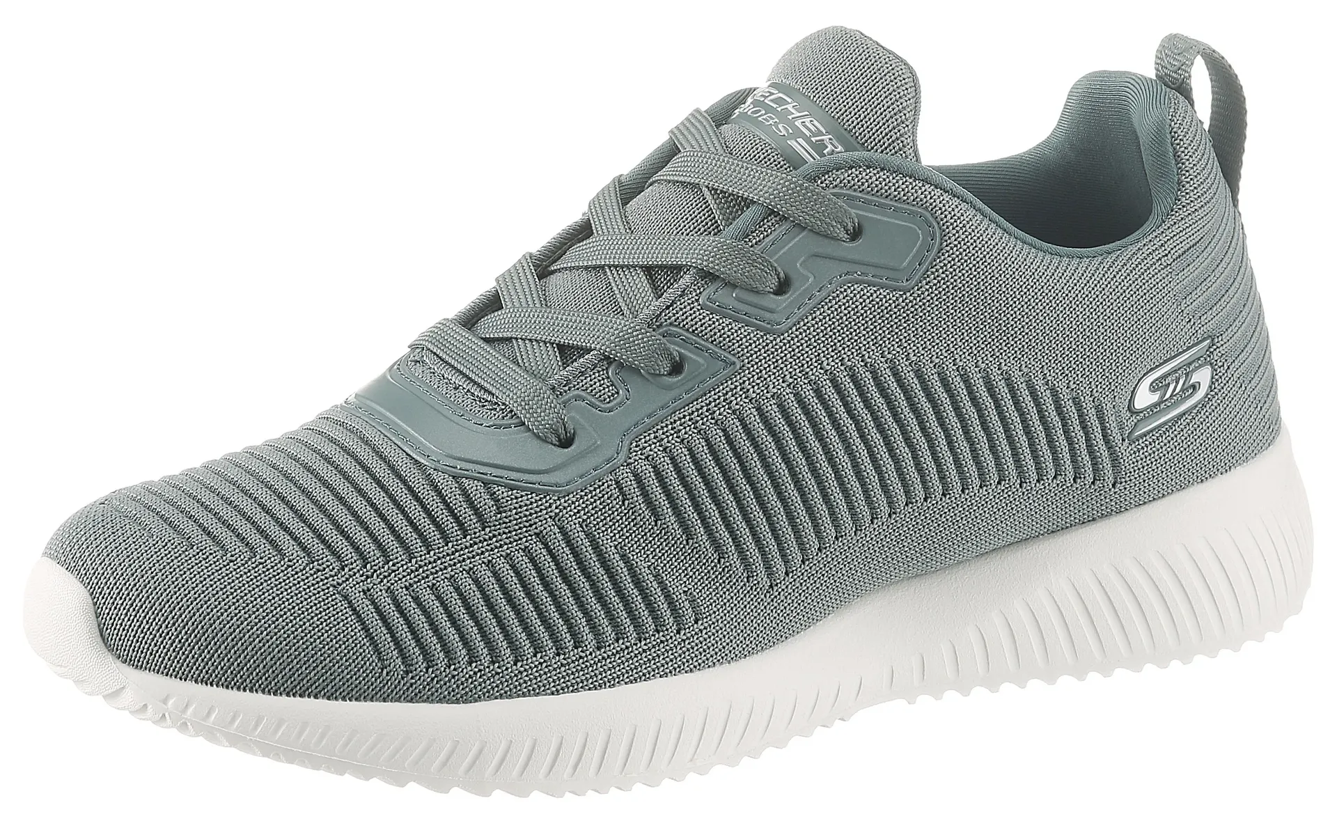 Кроссовки Skechers "Bobs Squad - Tough Talk", с узором Skech-Knit, повседневная обувь, полуботинки и туфли на шнуровке, зеленый