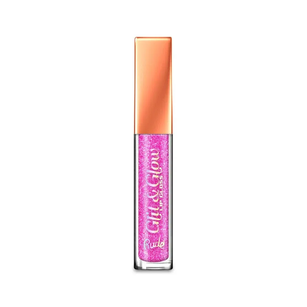 Блеск для губ RUDE Glit & Glow Lip Gloss - Puller Up, красный — фото 3