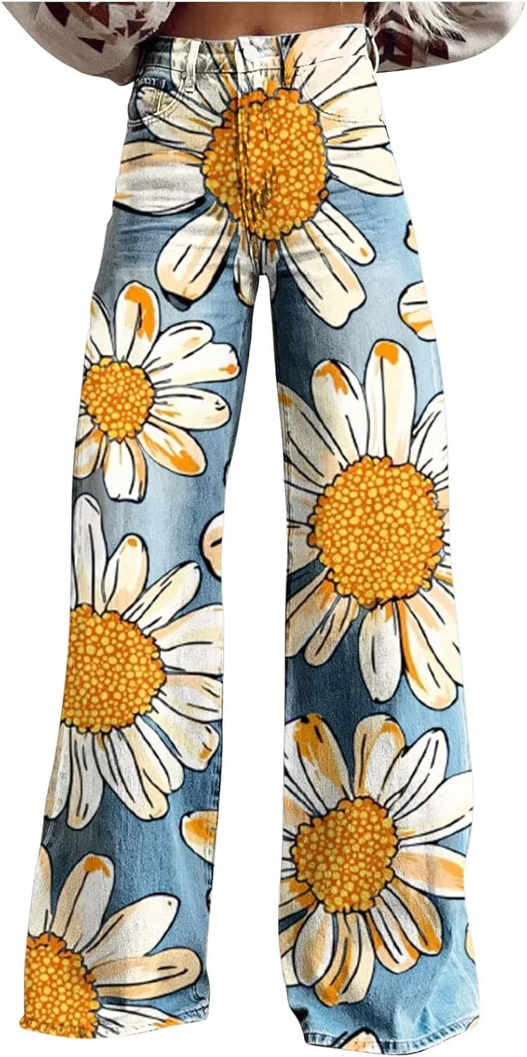 

Джинсы для женщин Plus Size Straight Wide Leg High Waisted