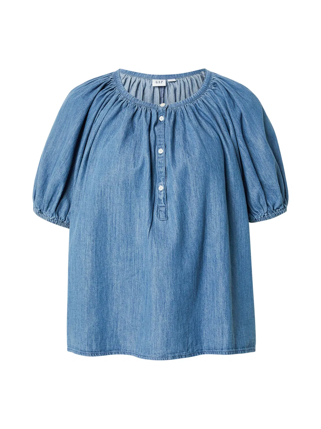 Блузка Gap POPOVER из синей джинсовой ткани