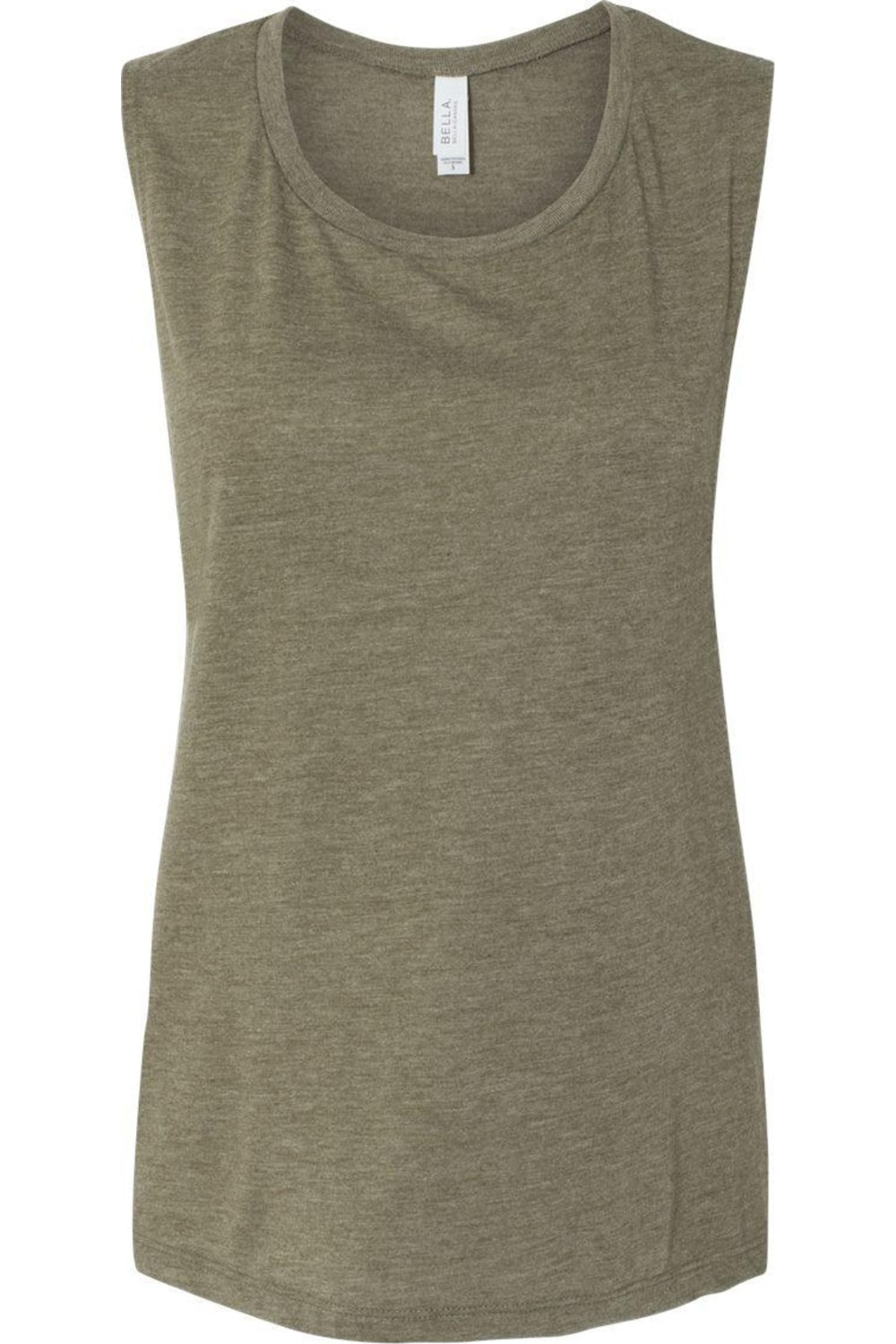 

Женская майка-топ BELLA + CANVAS Flowy Scoop Muscle, цвет heather olive