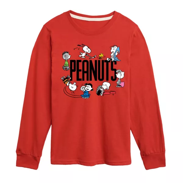

Футболка с длинным рукавом и принтом Peanuts для мальчиков 8-20 лет Licensed Character, красный