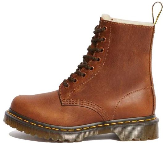 Ботинки Dr. Martens 1460 Faux Fur Lined, коричневый