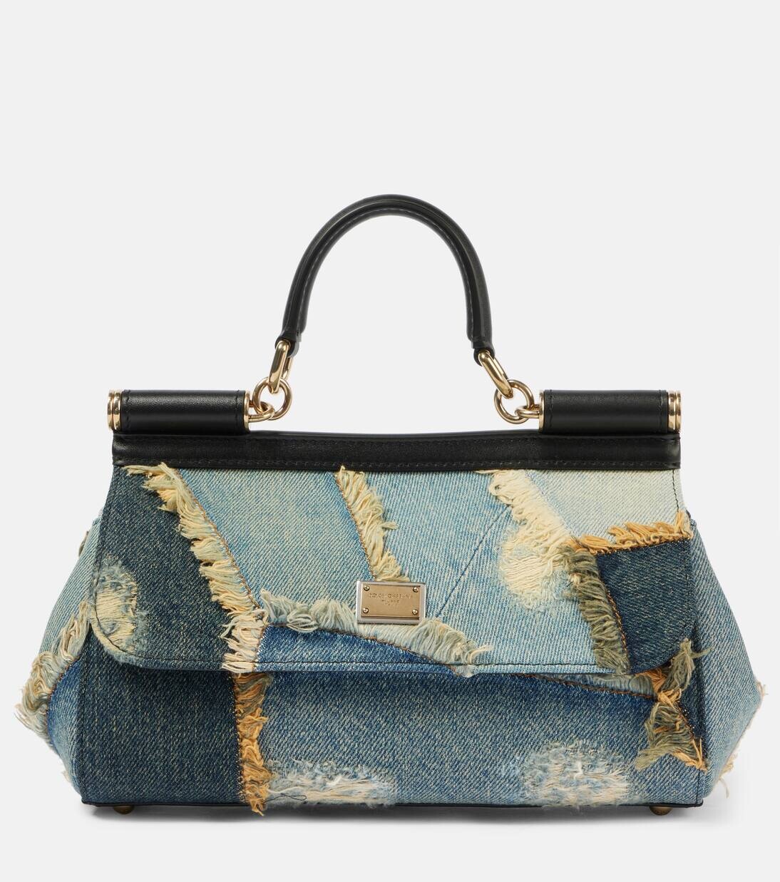 

Сумка-шоппер Sicily Medium в стиле пэчворк Dolce&Gabbana, цвет blu