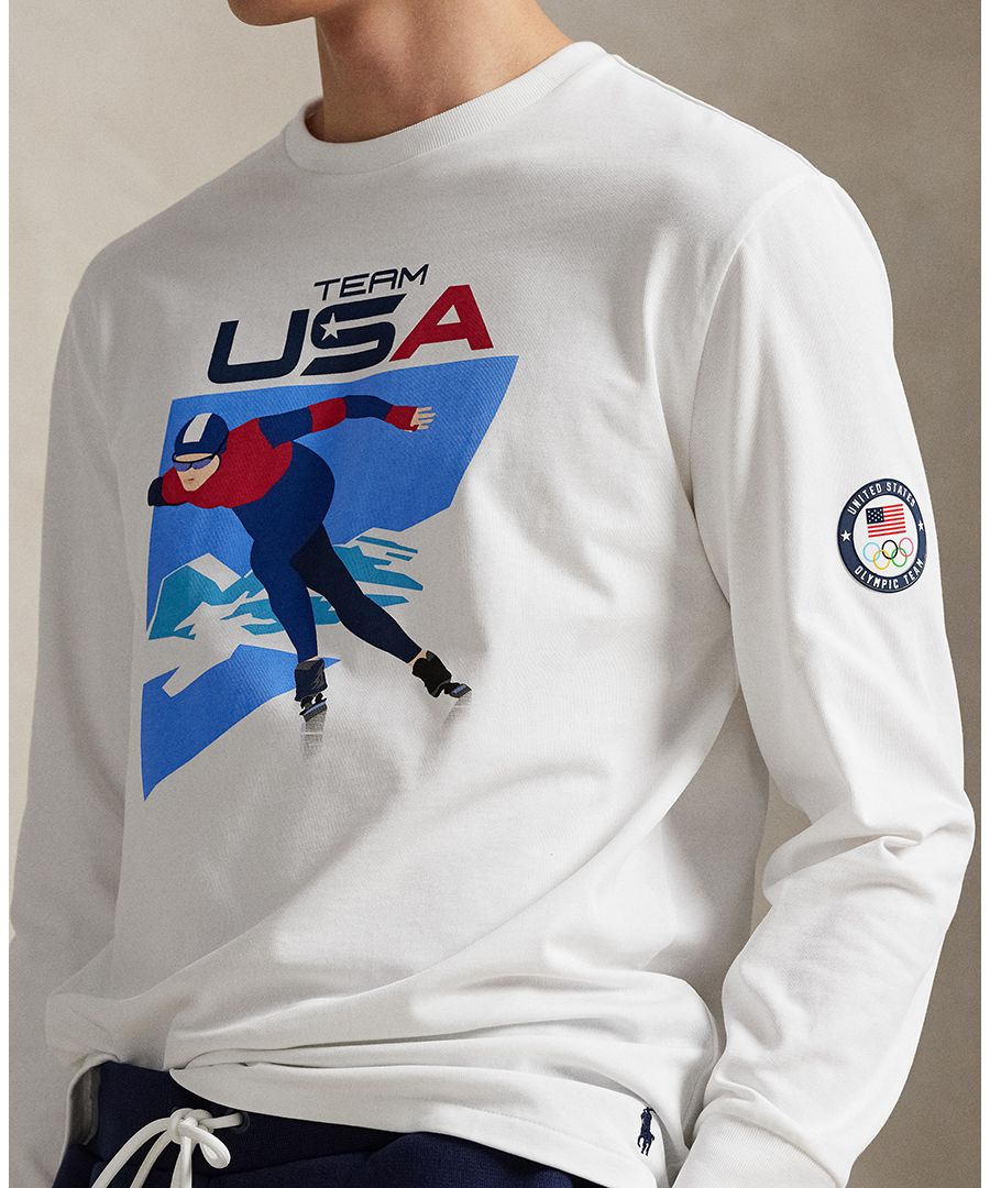 Мужская футболка сборной США с графическим принтом Polo Ralph Lauren, White — фото 3