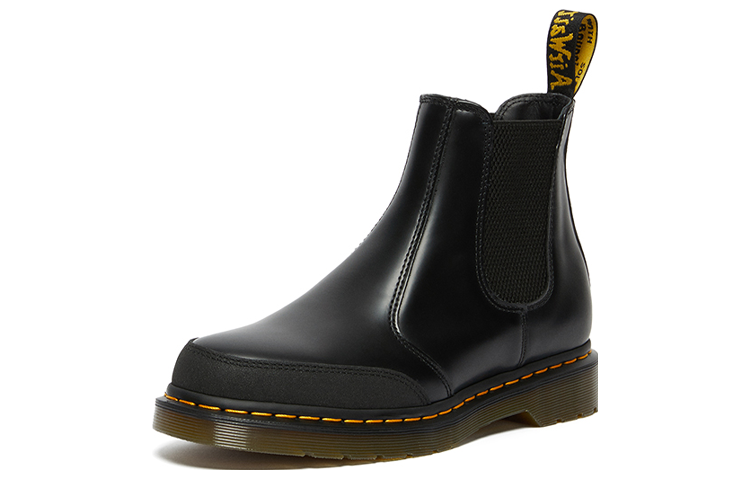 Мужские ботинки челси Dr. Martens 2976 из гладкой кожи с укрепленным носком, черный — фото 2