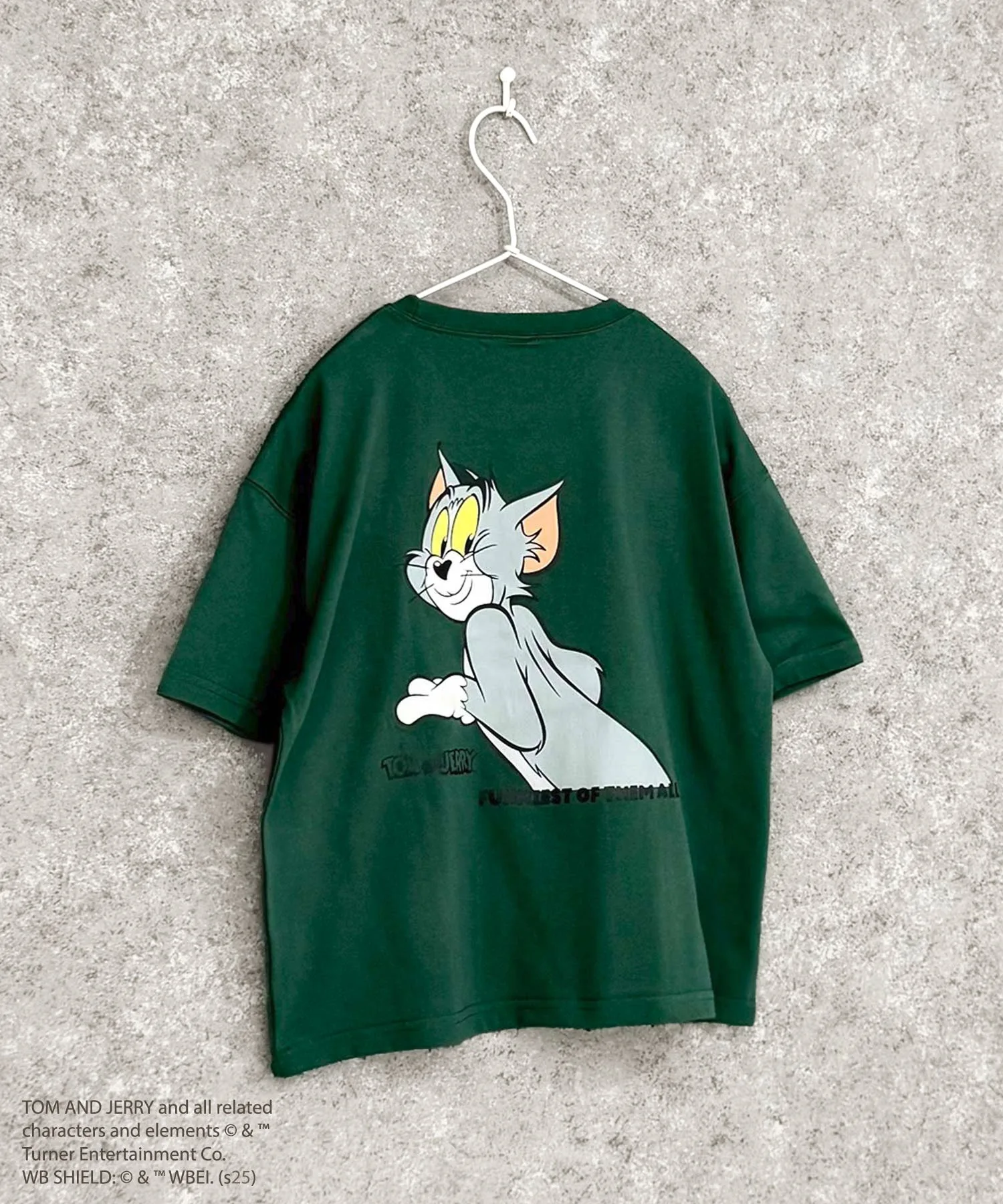 Детская футболка TOM&JERRY с принтом зелёного цвета
