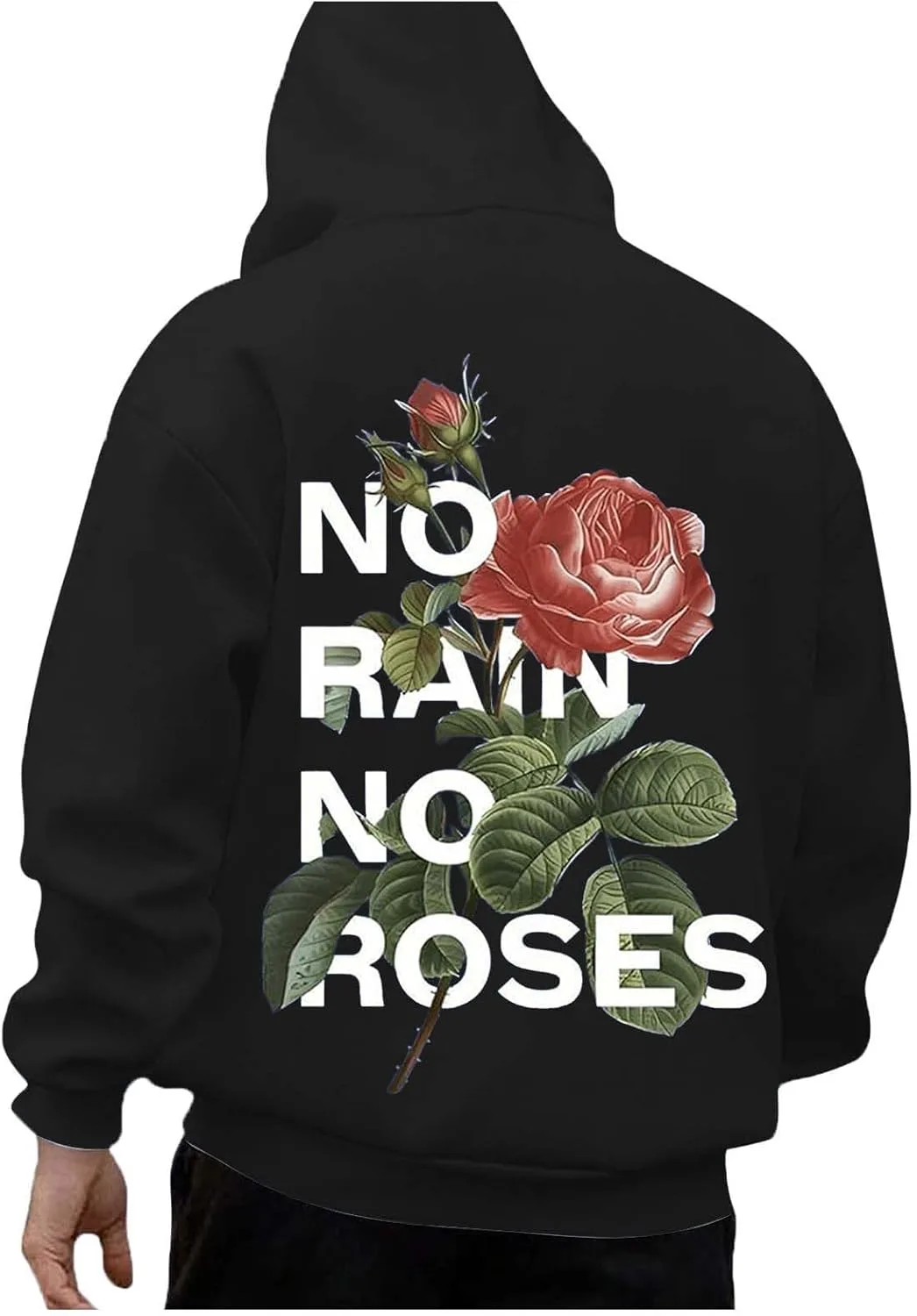 

Толстовка с капюшоном Big And Tall для мужчин с принтом "Good Things Take Time" и розой