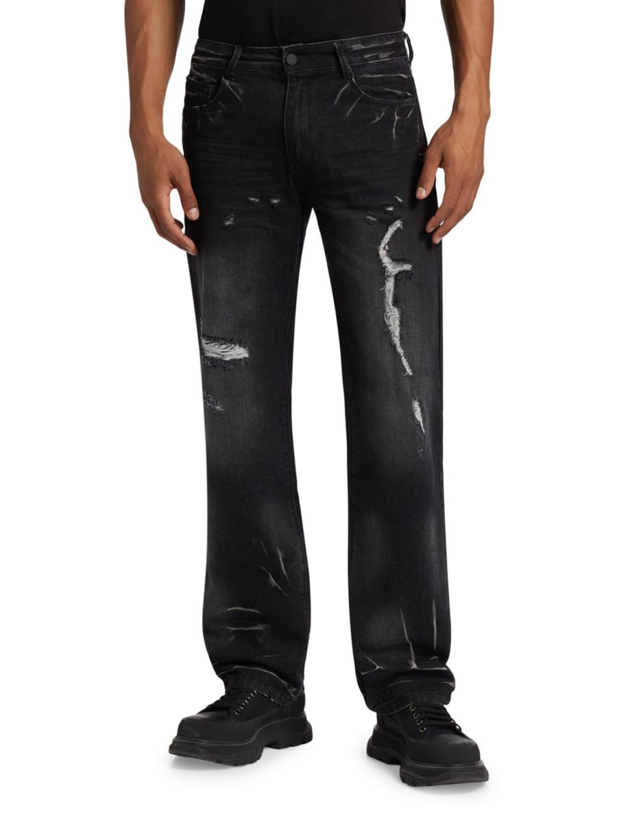 

Джинсы Jonas Worn-Out Straight Leg RTA, цвет Worn Out Black