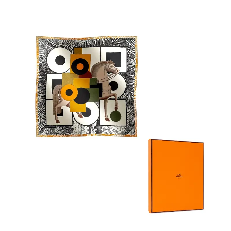 

HERMES Вязаный шарф унисекс разноцветный, Multicolor