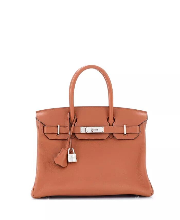

Сумка Birkin 30 коричневая Novillo с палладиевой фурнитурой Pre-Owned HERMÉS, коричневый