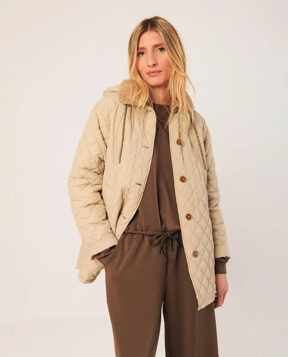 

Женское пальто с капюшоном и длинными рукавами Indi & Cold, кремовый