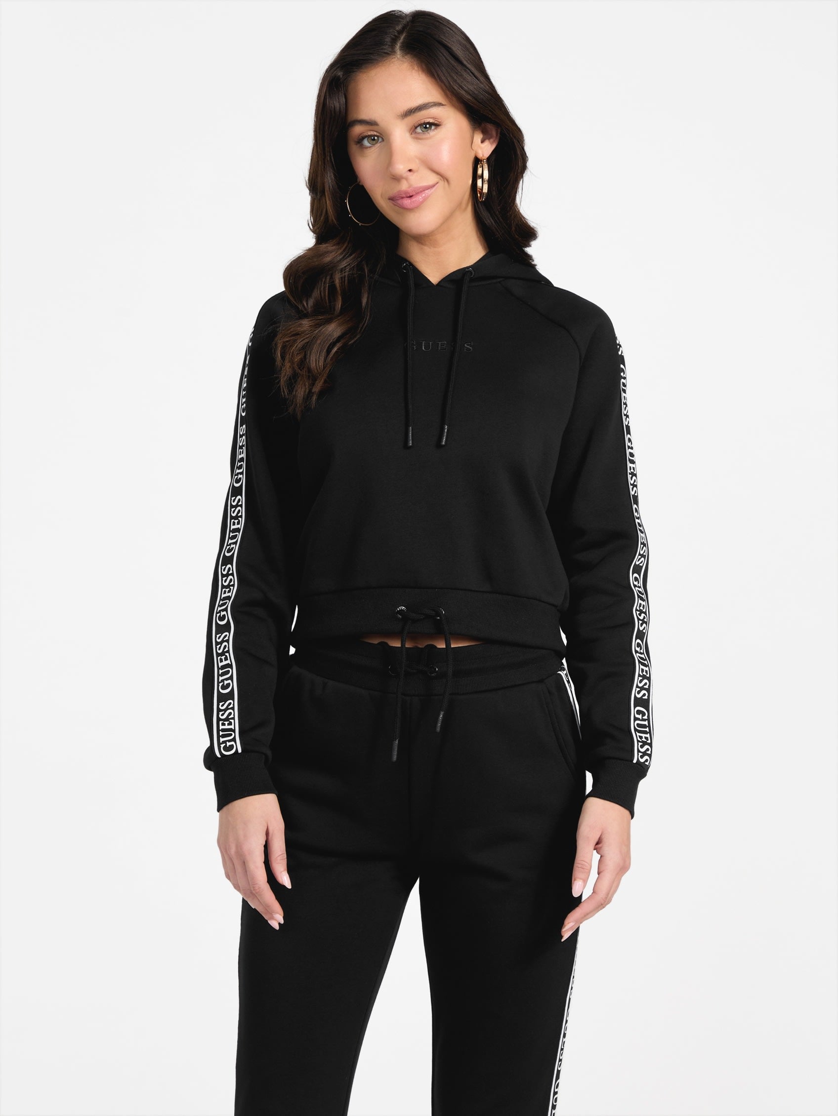 

Толстовка с логотипом Annalise Guess Factory, черный