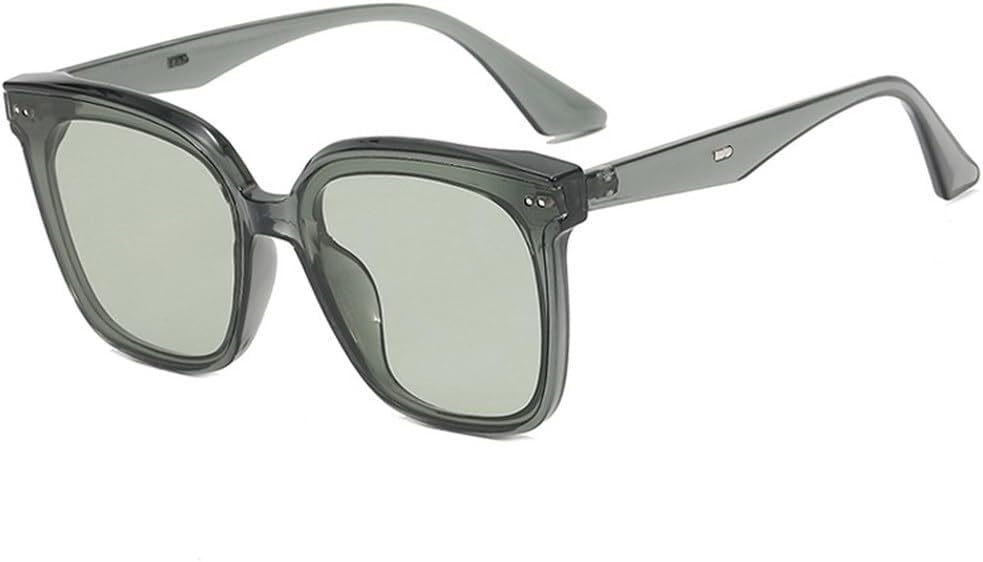 

Модные винтажные солнцезащитные очки с заклепками, большие солнцезащитные очки для женщин, мужские солнцезащитные очки для вождения и путешествий, женские солнцезащитные очки UV400 TKKTLLT, Green Green