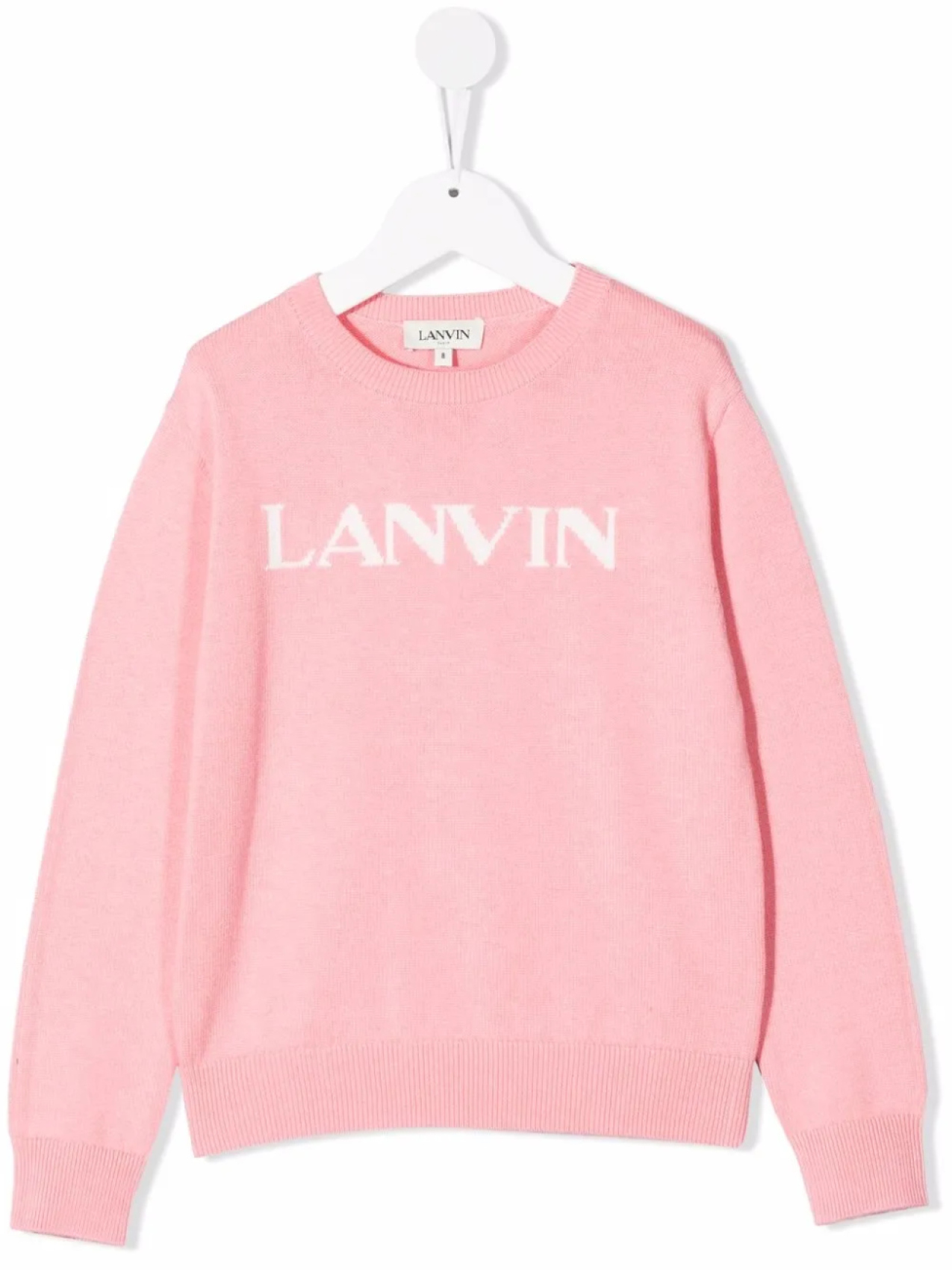 

Lanvin Enfant толстовка с круглым вырезом и логотипом, розовый