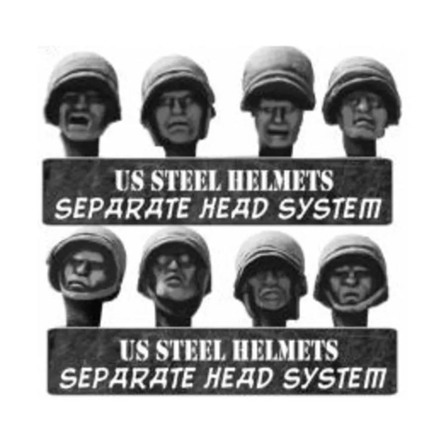 

Главы США в стальных касках, Berlin or Bust WWII Miniatures - USA 1944 - Separate Heads System (28mm)