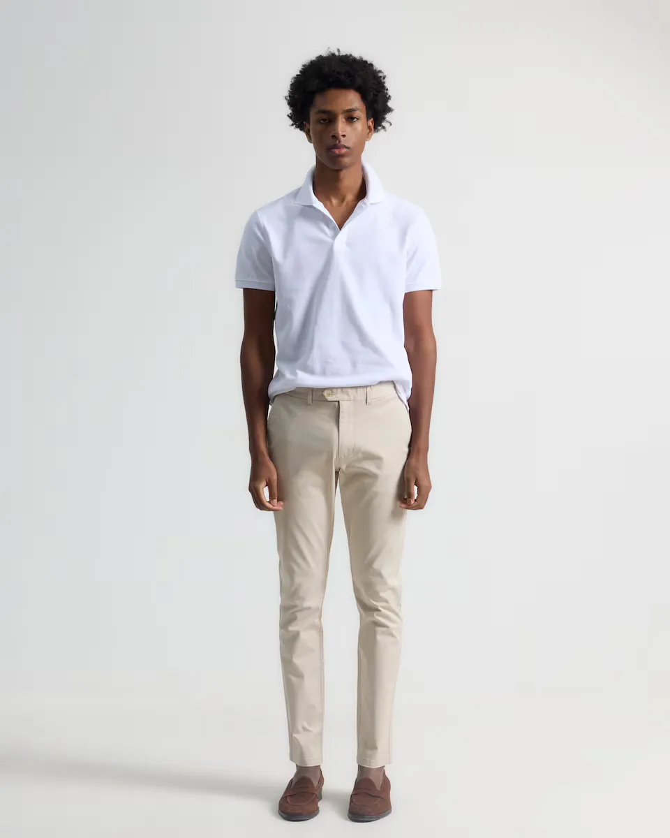 

Брюки мужские чинос slim fit бежевые твил PuroEgo, бежевый