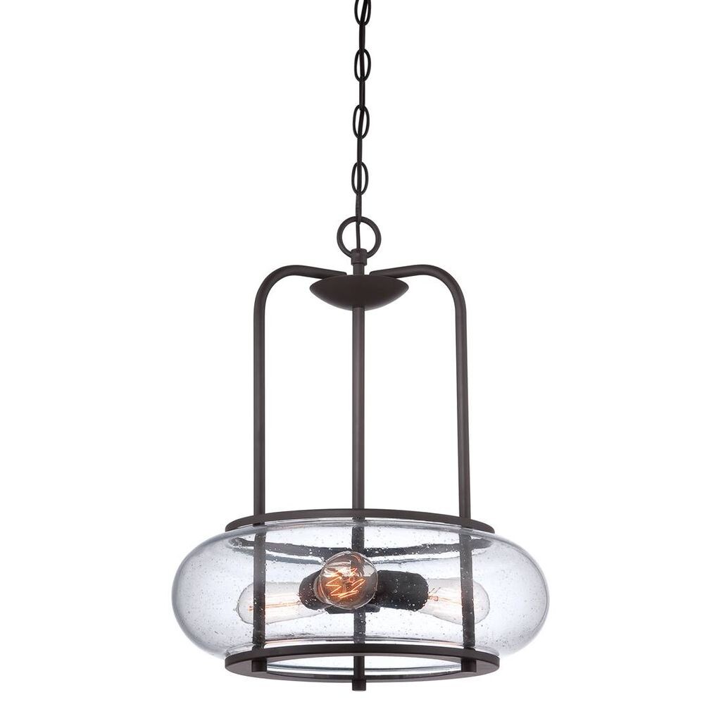 

Подвесной светильник Trilogy, античная бронза и стекло. Elstead Lighting