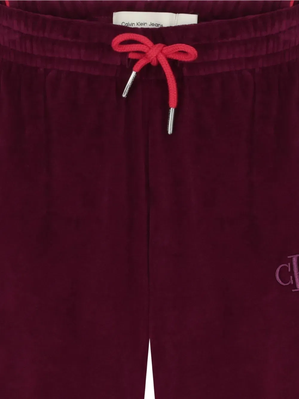 Спортивные брюки с завязками и логотипом Calvin Klein Kids, красный — фото 3
